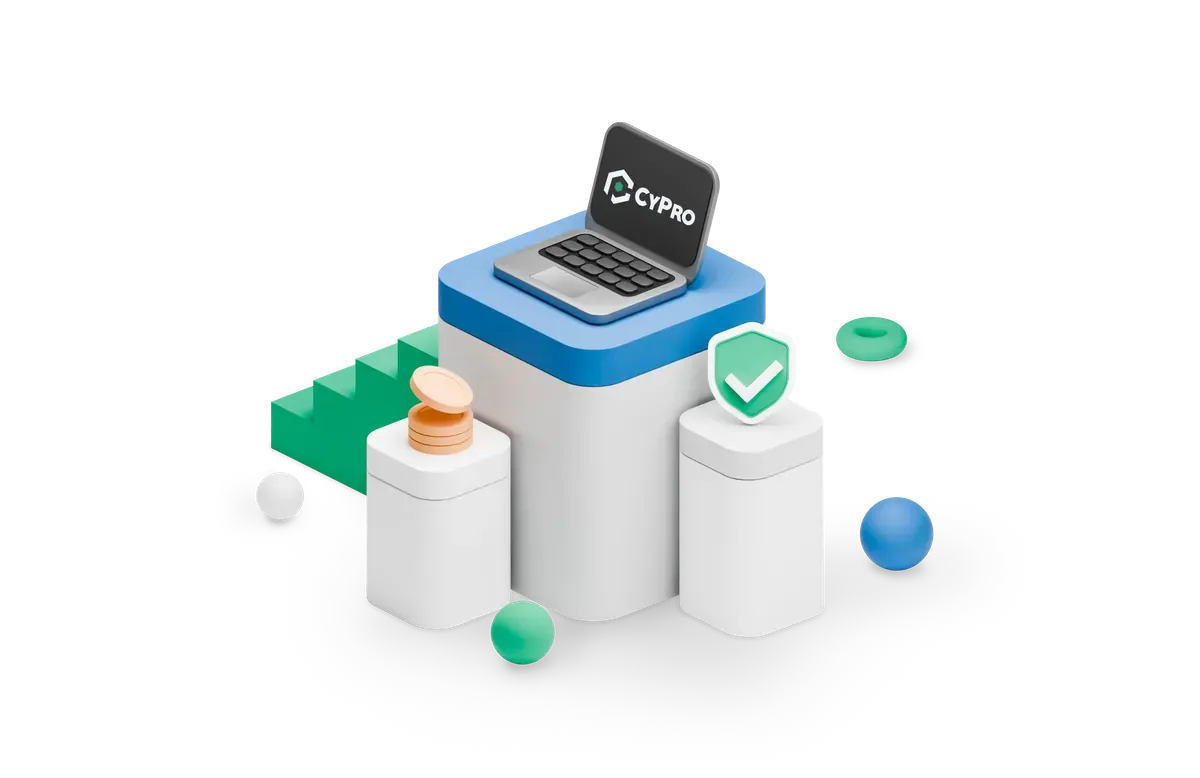 3D illustration of everything included in the 24/7 SOC service